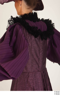  Photos Woman in Historical Dress 3 19th century Purple dress historical clothing upper body 0003.jpg